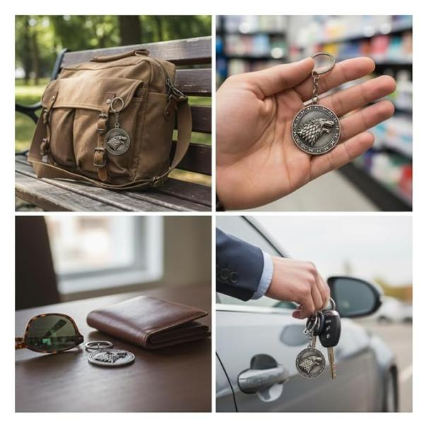 Durable metal keyring for men USA premium quality keychain